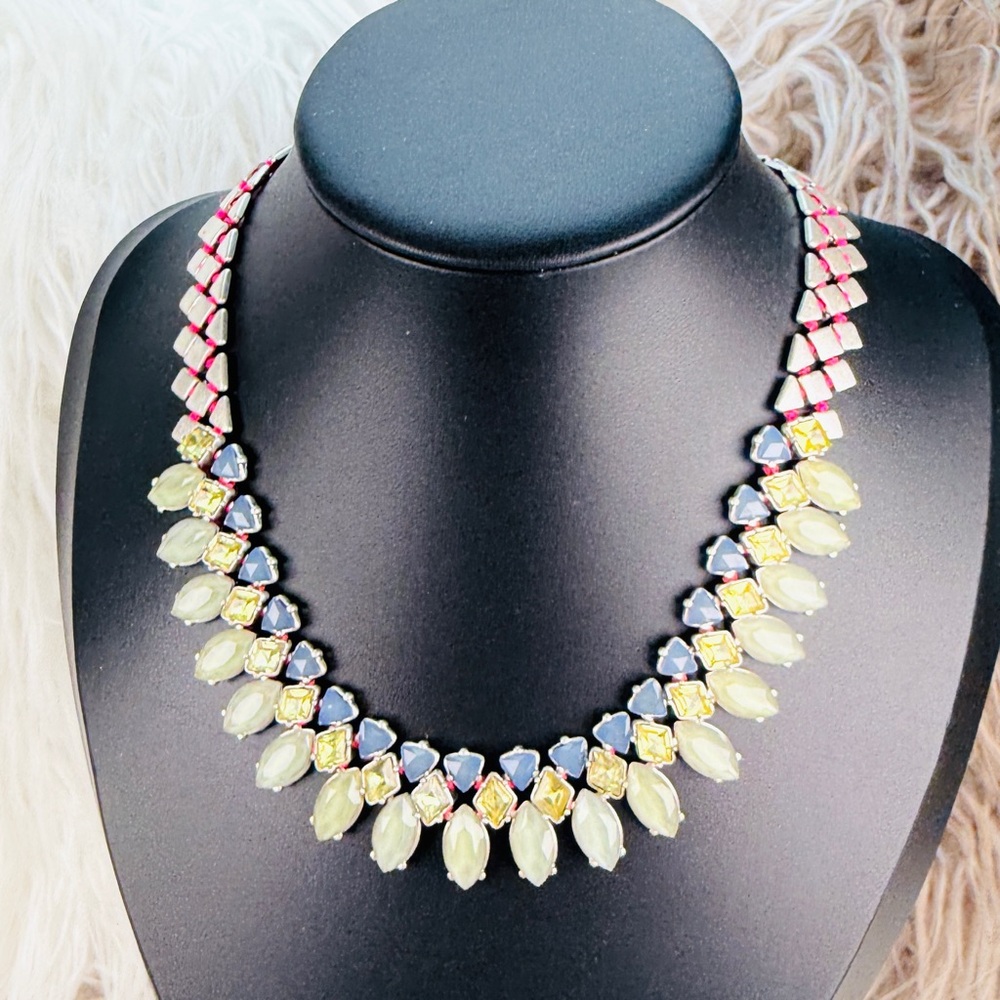 Silvertone Multicolor Pink Reversible Necklace - image 4